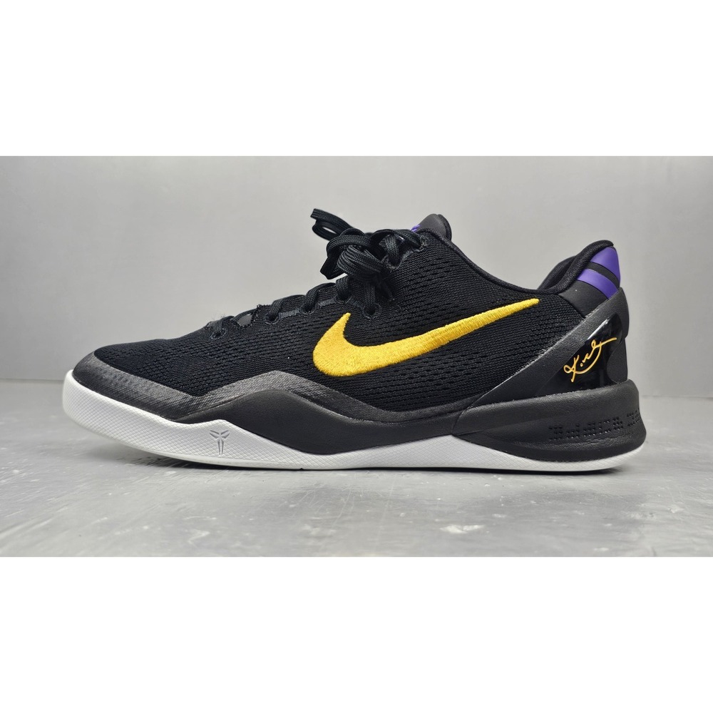 Nike Kobe 8 GS Lakers Away‎ Basketball Shoes GS 7Y Womens 8.5 Black FN0266-002